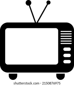 old tv vector icon illustration on white background..eps

