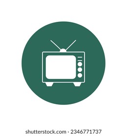Old-TV-Vektorsymbol, das leicht zu ändern oder zu bearbeiten ist


