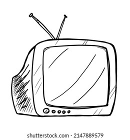 Old tv vector illustration on white background