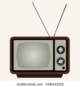 Old TV, vintage TV, vector eps 10