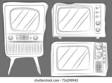 Old TVs  just line