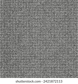 Old tweed fabric woven in white and dark grey. Woolen cloth texture. Detail, used blanket. Textile background. Abstract vector seamless.