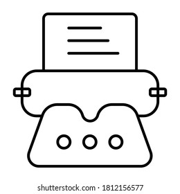 Old typewriter icon vector illustration