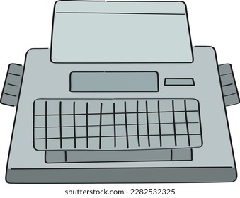 Alte Schreibmaschine, Vektorgrafik-Stil.