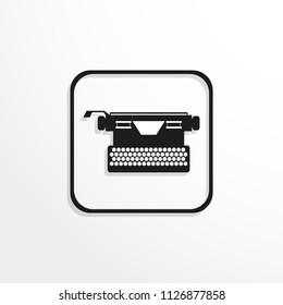 An old typewriter. Vector icon.