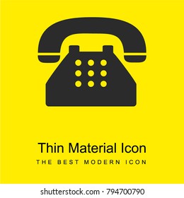 Old typical phone bright yellow material minimal icon or logo design