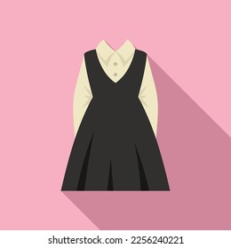 Old uniform icon flat vector. Fashion student. Dress suit