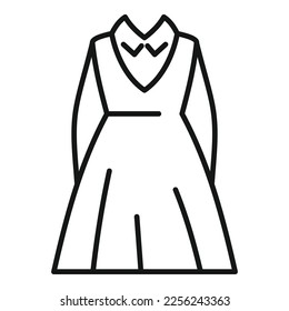 Old uniform icon outline vector. Fashion student. Dress suit