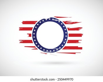 old us history flag illustration design over a white background