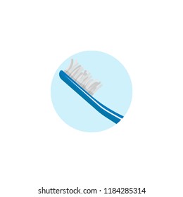 old used toothbrush icon illustration