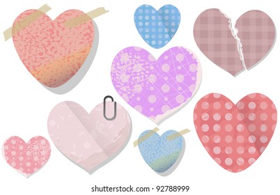 Old Valentine Sticker Heart Vector