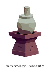 old vase design over white