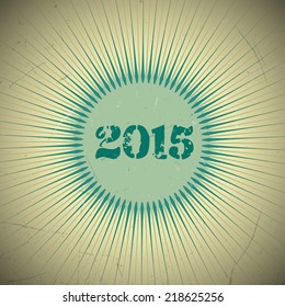 Old vector retro vintage design. 2015 new year.