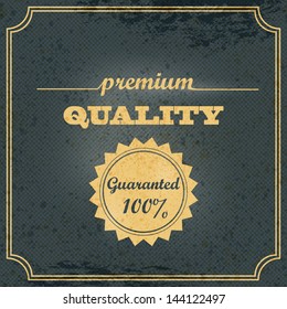 Old vector retro vintage quality label