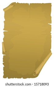 Old vector scroll. Vector illustration