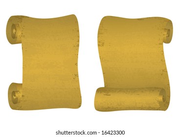 Old vector scroll. Vector illustration