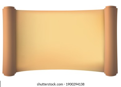 Old vector scroll parchment empty design illustration