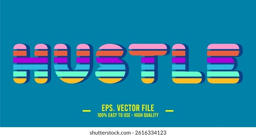 old vector typography design with the word “Hustle” in modern style. Perfect for t-shirts, posters, stickers, and digital prints. Clean, stylish, and inspiring.