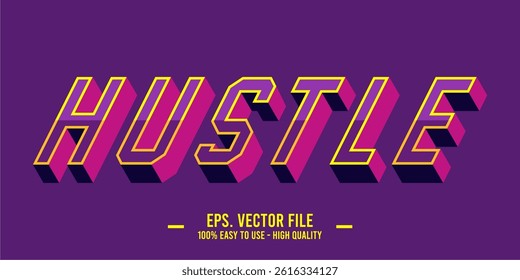 old vector typography design with the word “Hustle” in modern style. Perfect for t-shirts, posters, stickers, and digital prints. Clean, stylish, and inspiring.