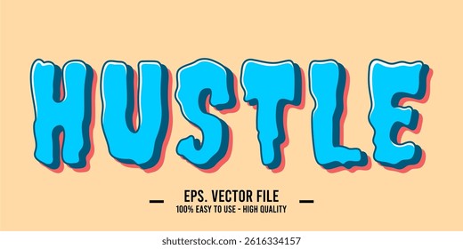 old vector typography design with the word “Hustle” in modern style. Perfect for t-shirts, posters, stickers, and digital prints. Clean, stylish, and inspiring.