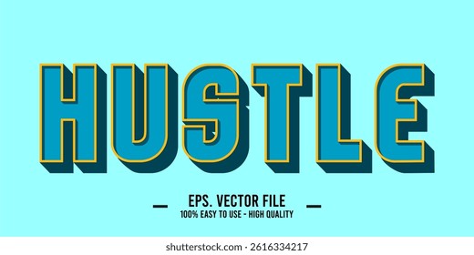 old vector typography design with the word “Hustle” in modern style. Perfect for t-shirts, posters, stickers, and digital prints. Clean, stylish, and inspiring.