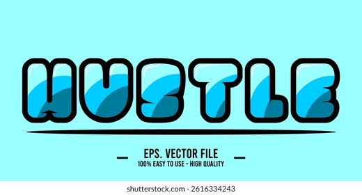 old vector typography design with the word “Hustle” in modern style. Perfect for t-shirts, posters, stickers, and digital prints. Clean, stylish, and inspiring.