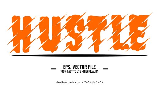 old vector typography design with the word “Hustle” in modern style. Perfect for t-shirts, posters, stickers, and digital prints. Clean, stylish, and inspiring.