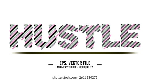 old vector typography design with the word “Hustle” in modern style. Perfect for t-shirts, posters, stickers, and digital prints. Clean, stylish, and inspiring.