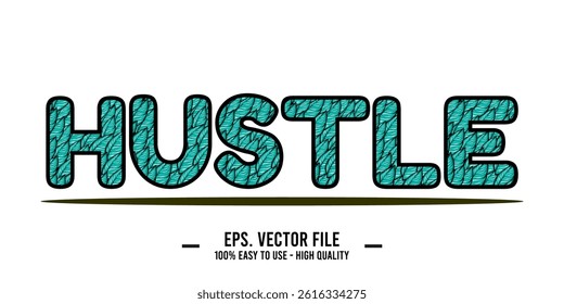 old vector typography design with the word “Hustle” in modern style. Perfect for t-shirts, posters, stickers, and digital prints. Clean, stylish, and inspiring.