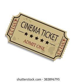Old Vector vintage paper ticket