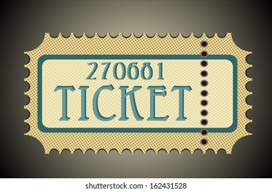 Old Vector vintage paper tickets with numbers
