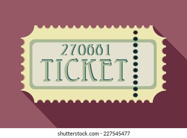 Old Vector vintage paper tickets with numbers