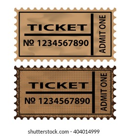Old Vector vintage paper tickets with numbers
