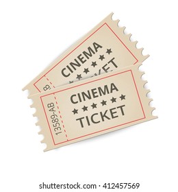 Old Vector vintage paper tickets with numbers