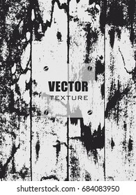 Old vector wood board vertical grunge texture background