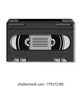 Old VHS media icon vector illustration graphic design