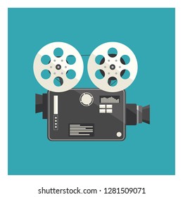 Old video camera vector illustration. 