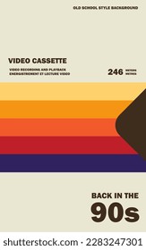 Old video cassette background. Old school and back to 90s concept background.