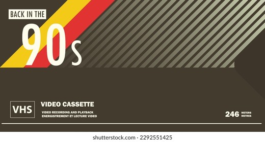 Old video cassette background. Old school and back to 90s concept background.