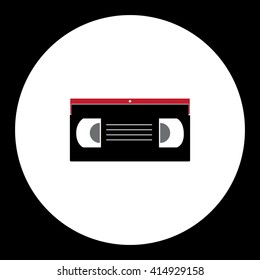 old video cassette simple isolated icon eps10