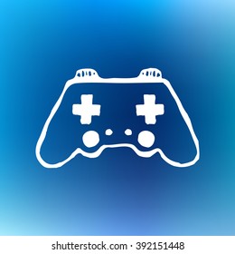 Old video game console. Retro gaming vintage style game console icon, hand drawn , pen and ink. handcrafted design element. suitable for ad, flyer, poster, website