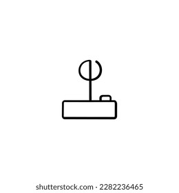 Old Video Game Controller Line Style Icon Design