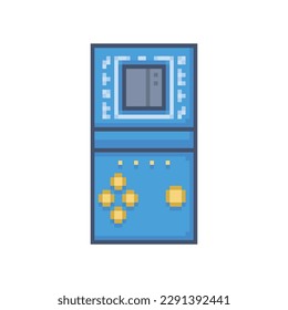 Old video game, pixel art portable console