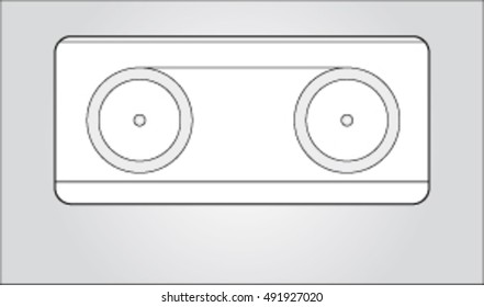 old videotape icon illustration