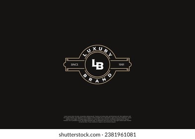 Old vinatage label ornament logo antique label decorations. Vector design element 