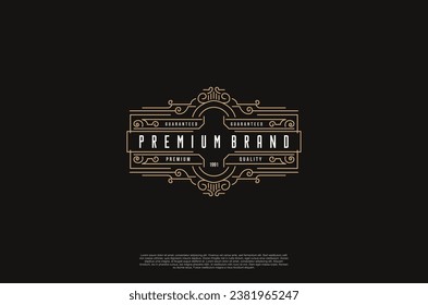 Old vinatage label ornament logo antique label decorations. Vector design element 