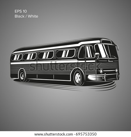 vintage tour bus america illustrations free download