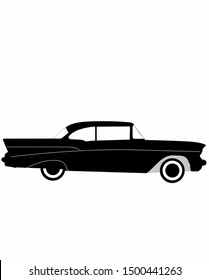 Old vintage american dream car 1957 chevy bel air svg