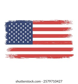 Old vintage american flag vector illustration