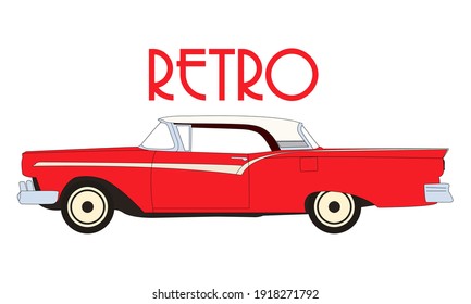 Old vintage American retro car